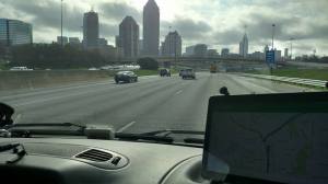 Dave snaps a view of Atlanta as we head down the road.
