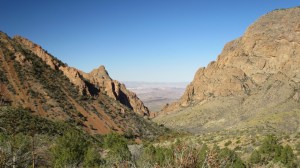 View of the 'Window' from the Chisos Basin loop trail.