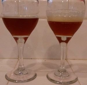 Two temperature mash on left, single temperature on right.