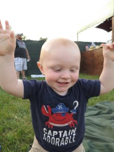 Alex getting into the music at Firefly.